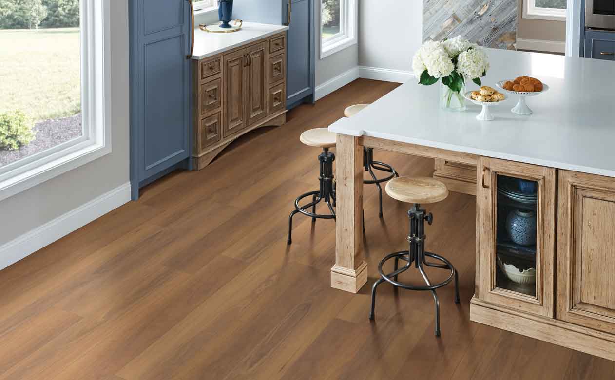 wood look vinyl flooring in dining room